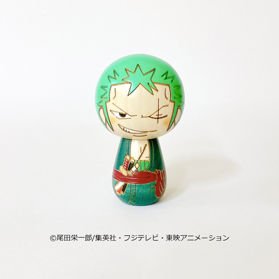 ワンピースこけし [ゾロ] by 卯三郎こけし | 日本のキャラクターこけし