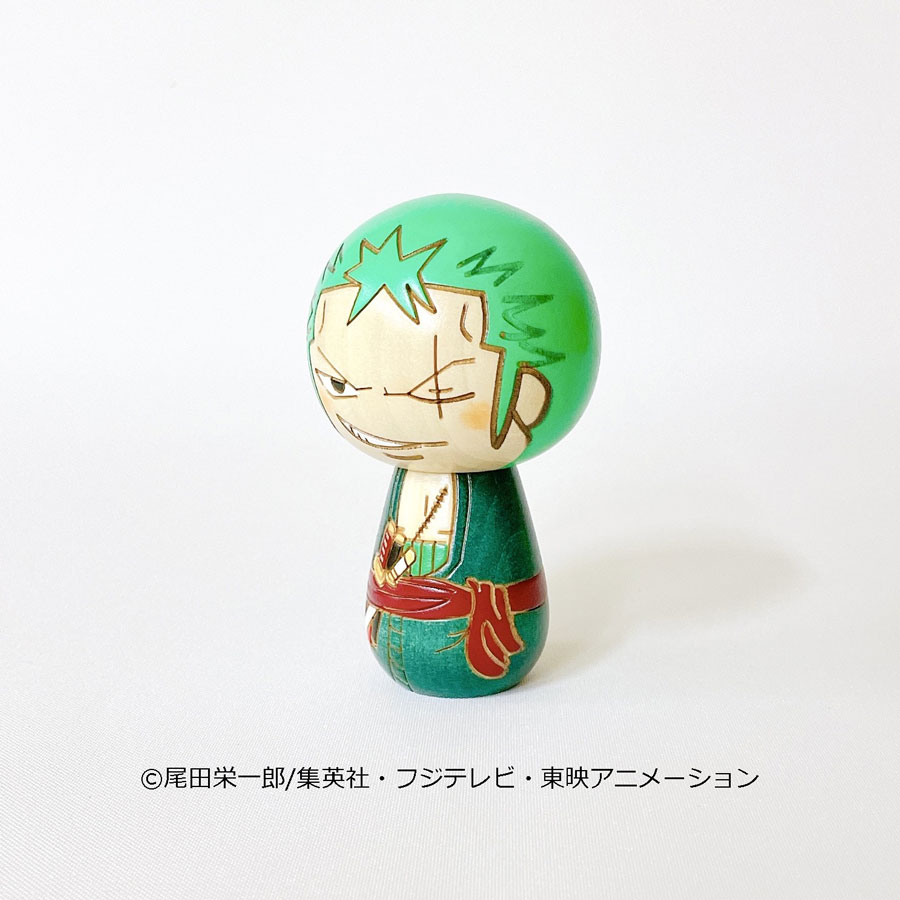 ワンピースこけし [ゾロ] by 卯三郎こけし | 日本のキャラクターこけし