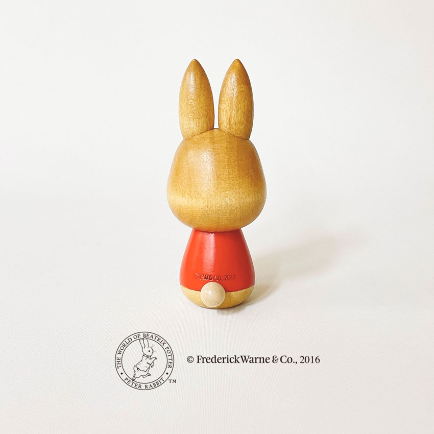 ピーターラビット こけし フロプシー リボン 【 卯三郎こけし 】 プレゼント ギフト 雑貨 おうち時間 暮らし stayhome 癒し インテリア 木製 日本製 伝統工芸品 父の日 贈り物 置物 グッズ 手作り 雑貨 手創り ハンドメイド 手造り コラボ 絵本 映画 卯三郎こけし