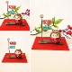 ねこ 武者 【 桜 】 ちりめん 鯉のぼり セット 五月人形 コンパクト おしゃれ モダン こいのぼり kokechi 端午の節句 [ 卯三郎の孫 ] 5月人形 武者人形 小さい ギフト こどもの日 初節句 お祝い おくりもの 子供の日 柏餅 こどもの日 猫 ネコ 大当たり 伝統 模様 兜 カブト