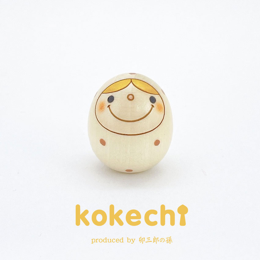 マトリョーシカ ドット 茶 【 たまご こけし 】 水玉 プレゼント