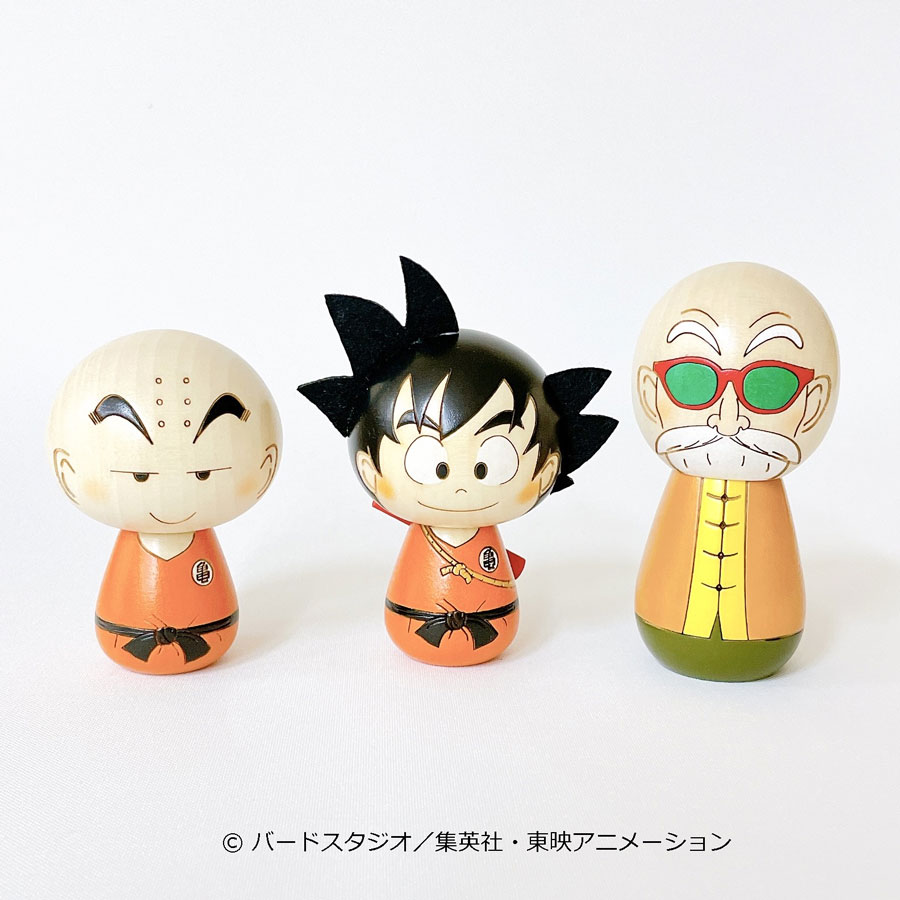 ドラゴンボール こけし クリリン 【キャラクターこけし】 悟空 プレゼント ギフト かわいい おうち時間 暮らし stayhome 癒し インテリア 木製 日本製 伝統工芸品 少林寺　卯三郎こけし 雑貨 置物 グッズ コラボ　コラボレーション