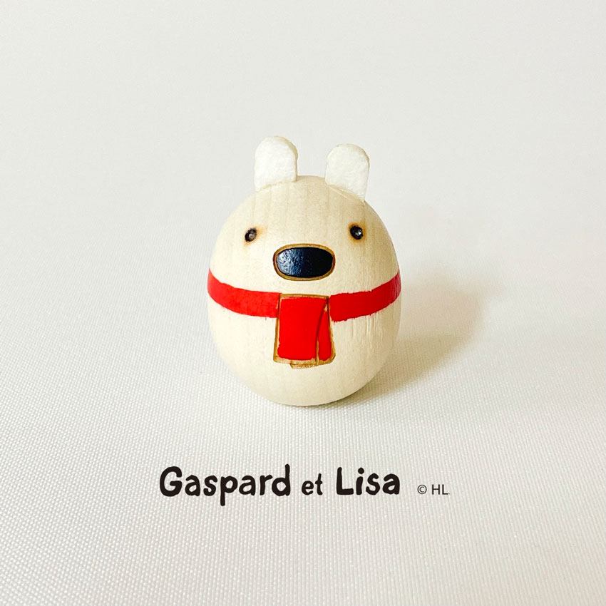 リサとガスパール こけし リサ たまご型 【 卯三郎こけし