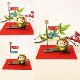 ねこ 武者 【 千鳥 】 ちりめん 鯉のぼり セット 五月人形 コンパクト おしゃれ モダン こいのぼり kokechi 端午の節句 [ 卯三郎の孫 ] 5月人形 武者人形 小さい ギフト こどもの日 初節句 お祝い おくりもの 子供の日 柏餅 こどもの日 猫 ネコ 大当たり 伝統 模様 兜 カ