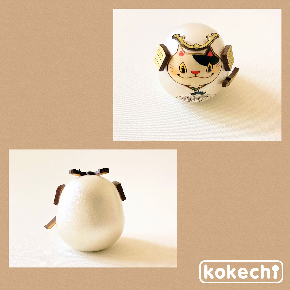 ねこ 武者 【 鶴 】 ちりめん 鯉のぼり セット 五月人形 コンパクト おしゃれ モダン こいのぼり kokechi 端午の節句 [ 卯三郎の孫 ] 5月人形 武者人形 小さい ギフト こどもの日 初節句 お祝い おくりもの 子供の日 柏餅 こどもの日 猫 ネコ 大当たり 伝統 模様 兜
