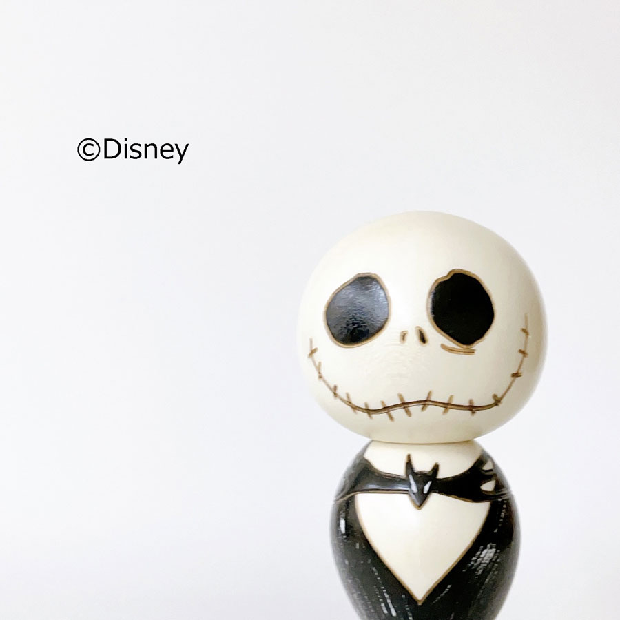 ナイトメアー こけし【卯三郎こけし】 ジャック Disney 映画 プレゼント ギフト かわいい おうち時間 暮らし　クマのぷーさん stayhome 癒し インテリア 木製 日本製 伝統工芸品 ハロウィン　卯三郎こけし 雑貨 置物 グッズ コラボ　コラボレーション ディズニー