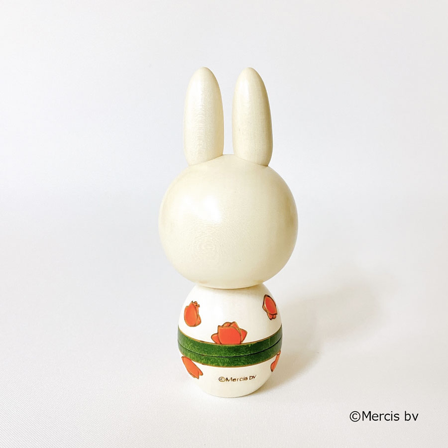 ミッフィー こけし 【 バラ 】 miffy ディック・ブルーナ　絵本 うさこちゃん ウサギ 贈り物 着物 和装 和服 和雑貨 母の日 プレゼント ギフト かわいい おうち時間 暮らし stayhome 癒し インテリア 木製 日本製 伝統工芸品 卯三郎こけし 雑貨 置物 グッズ コラボ