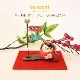 ねこ 武者 【 梅 】 ちりめん 鯉のぼり セット 五月人形 コンパクト おしゃれ モダン こいのぼり kokechi 端午の節句 [ 卯三郎の孫 ] 5月人形 武者人形 小さい ギフト こどもの日 初節句 お祝い おくりもの 子供の日 柏餅 こどもの日 猫 ネコ 大当たり 伝統 模様 兜