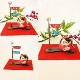 ねこ 武者 【 梅 】 ちりめん 鯉のぼり セット 五月人形 コンパクト おしゃれ モダン こいのぼり kokechi 端午の節句 [ 卯三郎の孫 ] 5月人形 武者人形 小さい ギフト こどもの日 初節句 お祝い おくりもの 子供の日 柏餅 こどもの日 猫 ネコ 大当たり 伝統 模様 兜