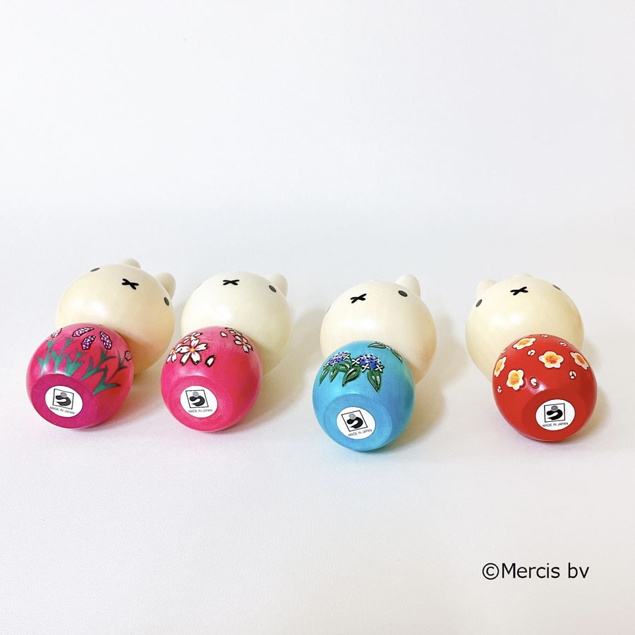 ミッフィー こけし 【 うめ 】 miffy ディック・ブルーナ　絵本 うさこちゃん ウサギ 贈り物 着物 和装 和服 和雑貨 母の日 プレゼント ギフト かわいい おうち時間 暮らし stayhome 癒し りんご インテリア 木製 日本製 伝統工芸品 卯三郎こけし 雑貨 置物 グッズ コラボ