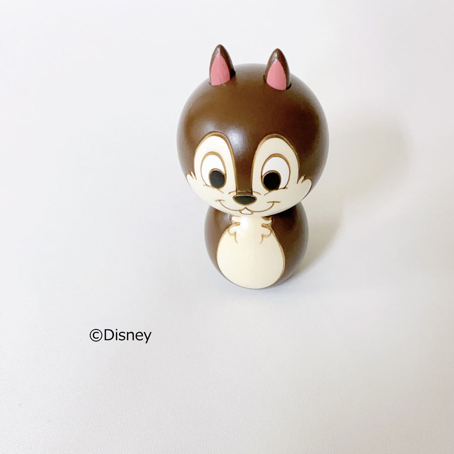 チップ こけし【 卯三郎こけし 】 リス Disney 映画 プレゼント ギフト かわいい おうち時間 暮らし stayhome 癒し インテリア 木製 日本製 伝統工芸品 卯三郎こけし 雑貨 置物 グッズ コラボ　コラボレーション ディズニー