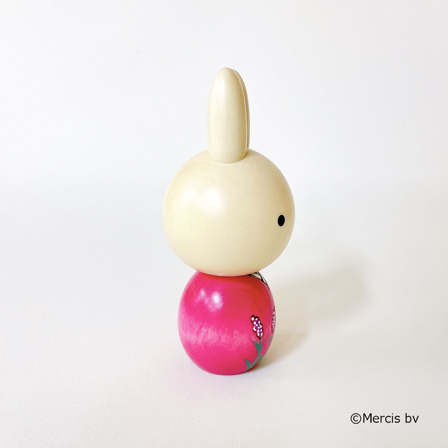 ミッフィー こけし 【 ラベンダー 】 miffy ディック・ブルーナ　絵本 うさこちゃん ウサギ 贈り物 着物 和装 和服 和雑貨 母の日 プレゼント ギフト かわいい おうち時間 暮らし stayhome 癒し インテリア 木製 日本製 伝統工芸品 卯三郎こけし 雑貨 置物 グッズ コラボ