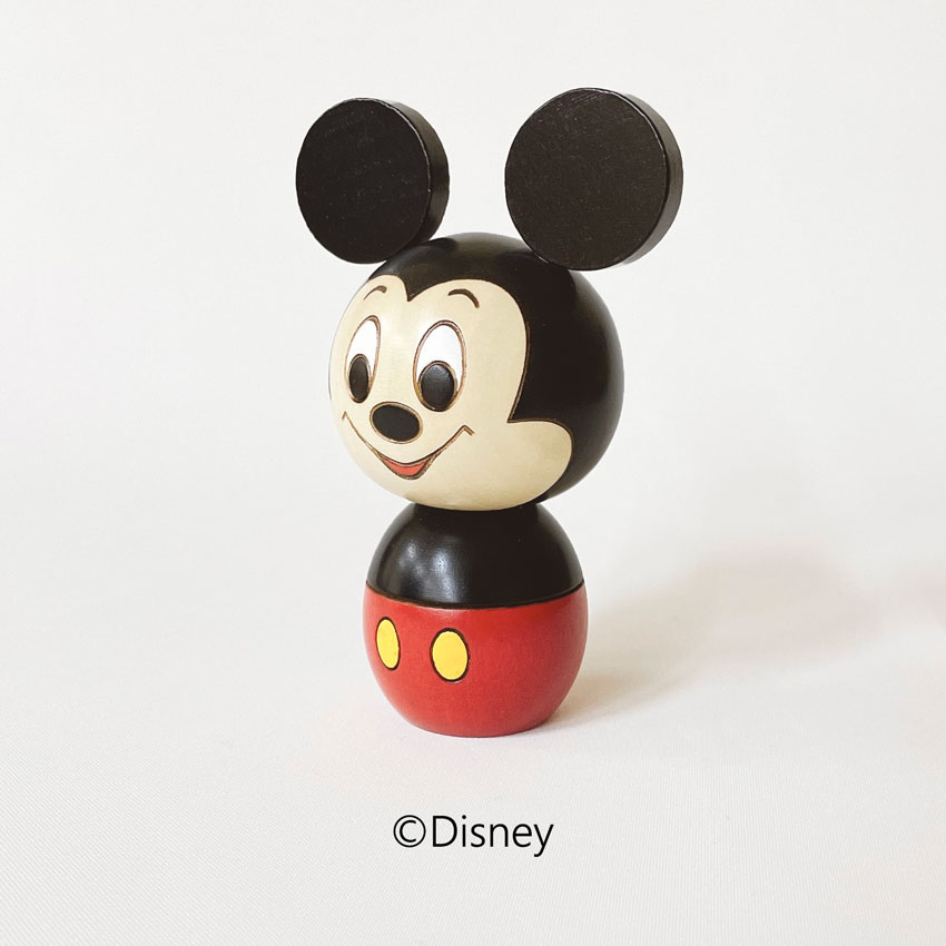 ミッキー こけし 【Disneyzone】 【 卯三郎こけし 】 Disney プレゼント ギフト かわいい おうち時間 暮らし stayhome 癒し インテリア 木製 日本製 伝統工芸品 贈り物 母の日 卯三郎こけし 雑貨 置物 グッズ コラボ　コラボレーション ディズニー ミッキーマウス