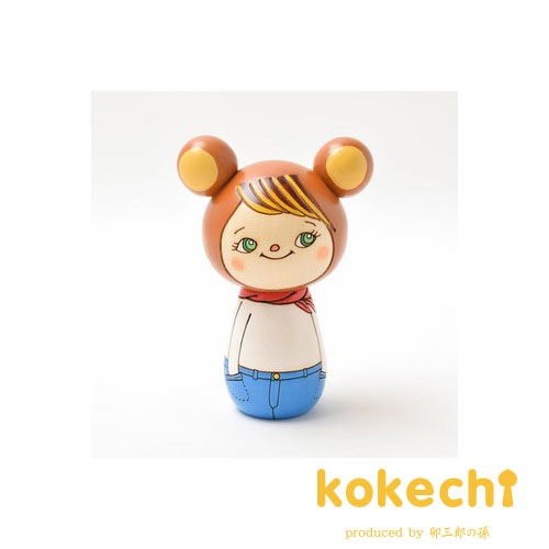 母の日　カーネーション　お気に入り ～ 【 くま 】 プレゼント ギフト かわいい おうち時間　願い　暮らし stayhome 癒し インテリア 木製 日本製 伝統工芸品 贈り物 置物 グッズ こけし 北欧 クマ デニム マフラー スカーフ ずきん