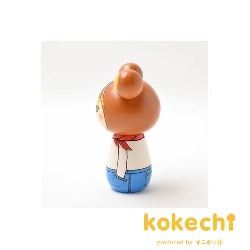 母の日　カーネーション　お気に入り ～ 【 くま 】 プレゼント ギフト かわいい おうち時間　願い　暮らし stayhome 癒し インテリア 木製 日本製 伝統工芸品 贈り物 置物 グッズ こけし 北欧 クマ デニム マフラー スカーフ ずきん