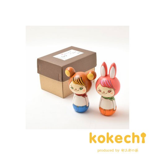 母の日　カーネーション　お気に入り ～ 【 くま 】 プレゼント ギフト かわいい おうち時間　願い　暮らし stayhome 癒し インテリア 木製 日本製 伝統工芸品 贈り物 置物 グッズ こけし 北欧 クマ デニム マフラー スカーフ ずきん