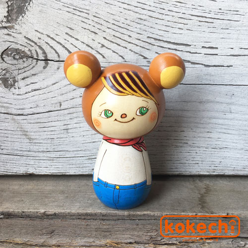 母の日　カーネーション　お気に入り ～ 【 くま 】 プレゼント ギフト かわいい おうち時間　願い　暮らし stayhome 癒し インテリア 木製 日本製 伝統工芸品 贈り物 置物 グッズ こけし 北欧 クマ デニム マフラー スカーフ ずきん