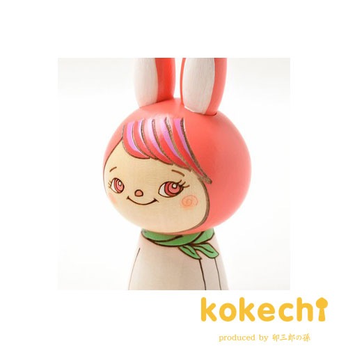 母の日　カーネーション　お気に入り ～ 【 うさぎ 】 プレゼント ギフト かわいい おうち時間　願い　暮らし stayhome 癒し インテリア 木製 日本製 伝統工芸品　贈り物 置物 グッズ こけし 北欧 クマ デニム マフラー スカーフ ずきん