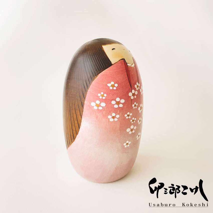 しあわせ ピンク 超特大 【 卯三郎こけし 】 プレゼント ギフト