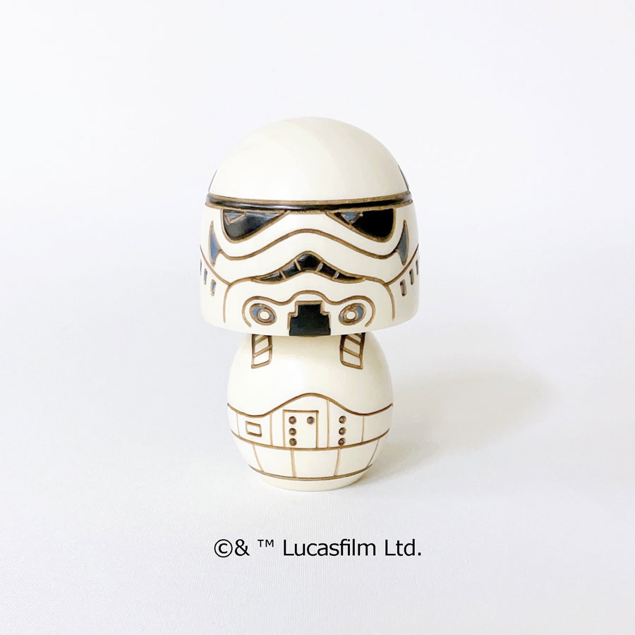 STAR WARS ストーム・トルーパー こけし 【 卯三郎こけし 】 スターウォーズ プレゼント ギフト かわいい おうち時間 暮らし stayhome 癒し インテリア 木製 日本製 伝統工芸品 父の日 贈り物 置物 グッズ スターウォーズ キャラクター ライトセイバー フィギュア フォース