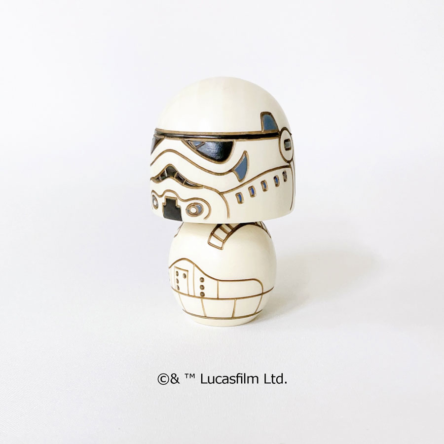 STAR WARS ストーム・トルーパー こけし 【 卯三郎こけし 】 スターウォーズ プレゼント ギフト かわいい おうち時間 暮らし stayhome 癒し インテリア 木製 日本製 伝統工芸品 父の日 贈り物 置物 グッズ スターウォーズ キャラクター ライトセイバー フィギュア フォース