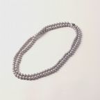 Rudy(ルディー)　淡水パールグレー・セミラウンドスーパーロングネックレス