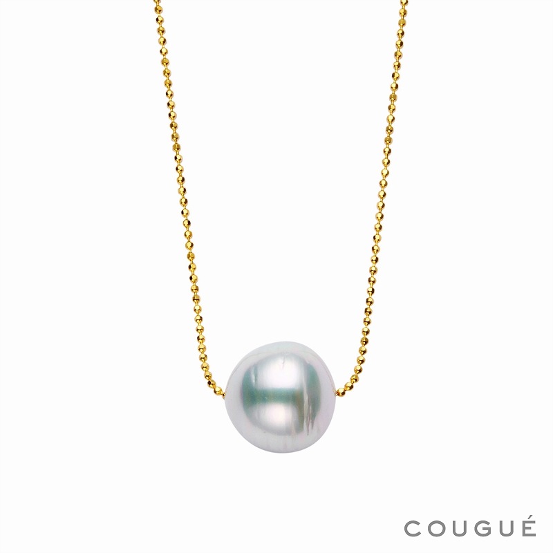 一粒バロックパールネックレス 80cm ホワイトバロック13mm 南洋パール
