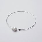Heaven(ヘヴン）　淡水パールホワイトオイスター・大粒ワンポイントチョーカー