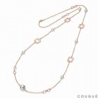 アコヤパールx南洋パールデザインネックレス　80-85cm　Ｋ18イエローゴールド×ピンクゴールドチェーン　