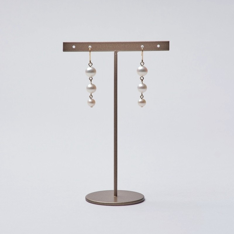 Bella(ベラ) 淡水パールホワイトグラデーションピアス