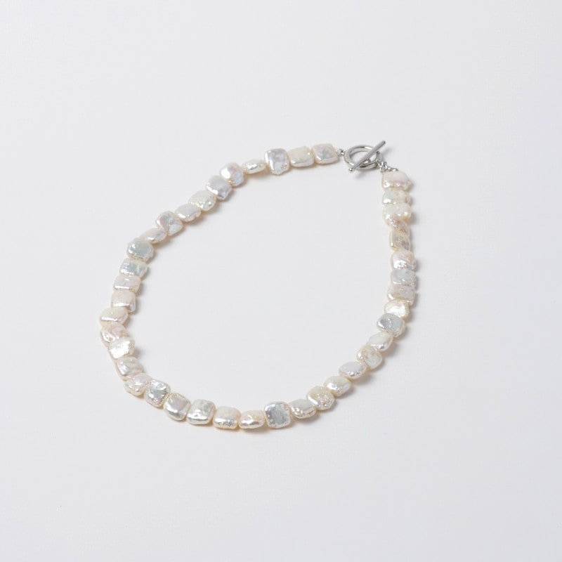 Myriam(ミリアム) 淡水パールホワイト・スクエアネックレス