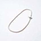 Kaela(カエラ)　淡水パールホワイトライスシェイプネックレス