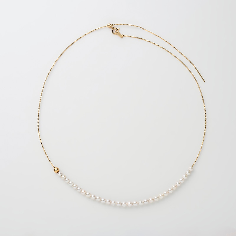 Valerie(ヴァレリー) アコヤベビーパールホワイト・18金オメガチェーン