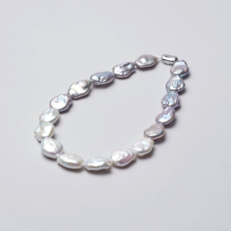 Brandy(ブランディ) 淡水パールフラットバロックコンビカラーネックレス