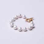 Clarissa(クラリッサ）　淡水パールセミラウンド・10金シャンクつなぎブレスレット2