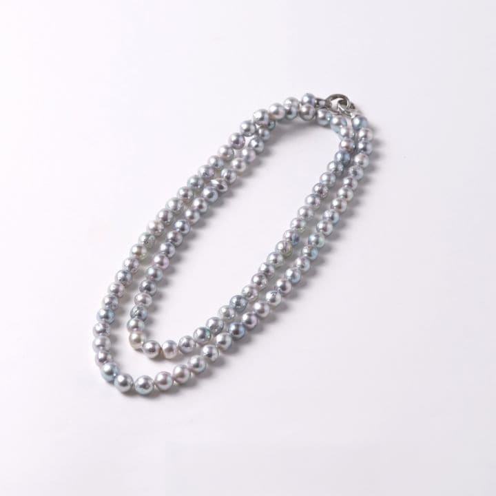 Michelle(ミシェル) アコヤパールロング・シルバーグレーネックレス