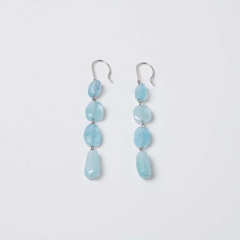 Bliss(ブリス)　ミルキーアクアマリン・スイングピアス