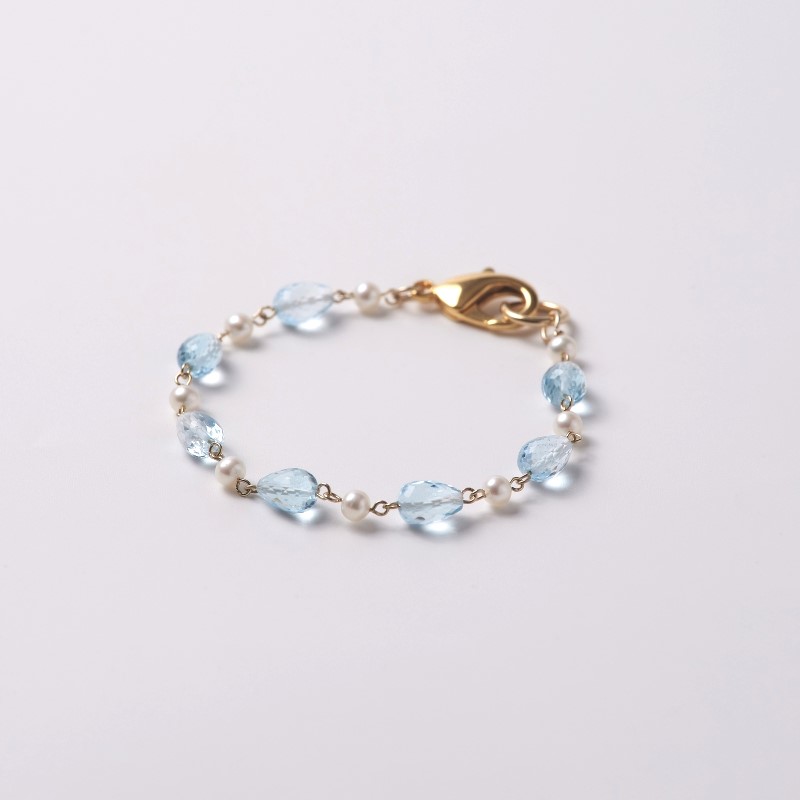 Byron(バイロン)ベビーパール×ブルートパーズブレスレット