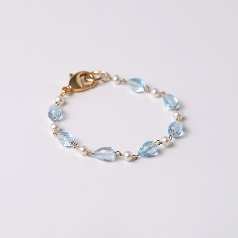 Byron(バイロン)ベビーパール×ブルートパーズブレスレット