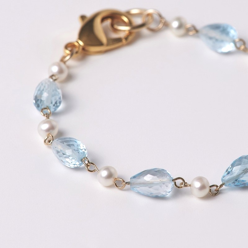 Byron(バイロン)ベビーパール×ブルートパーズブレスレット