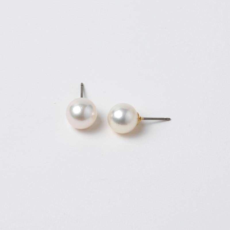 9.5-10mm 一粒スタッズパールピアス・真珠ピアス・イヤリング変更可
