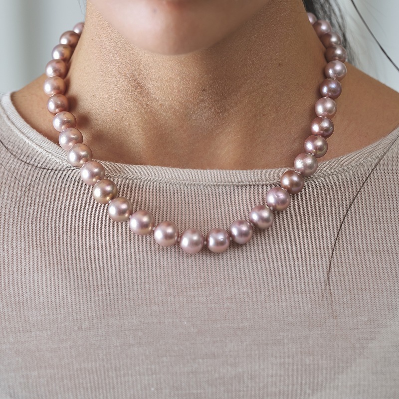 Thalia(タリア) 淡水パールシャンパンカラー大粒ネックレス｜自由が丘