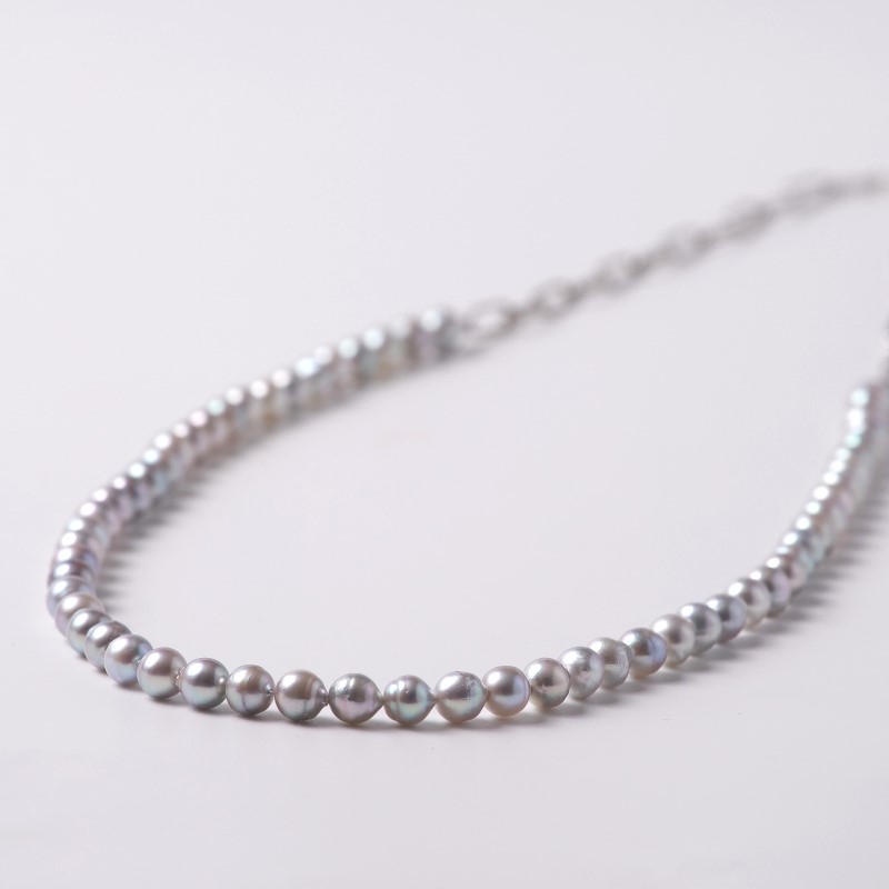 Emilia(エミリア) アコヤパールグレー・チェーンネックレス