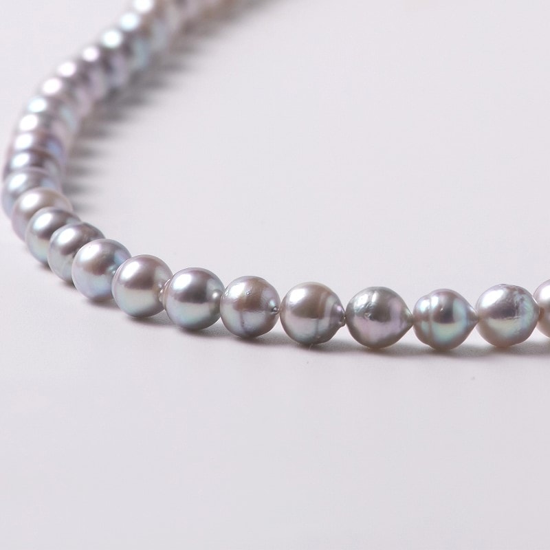 Emilia(エミリア) アコヤパールグレー・チェーンネックレス｜自由が丘