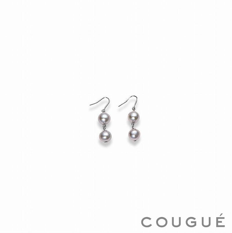 Solene(ソレーヌ) 淡水パールグレーセミラウンド・ロングネックレス