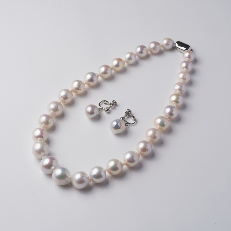 Clair(クレア) 淡水パールホワイトバロックネックレスセット