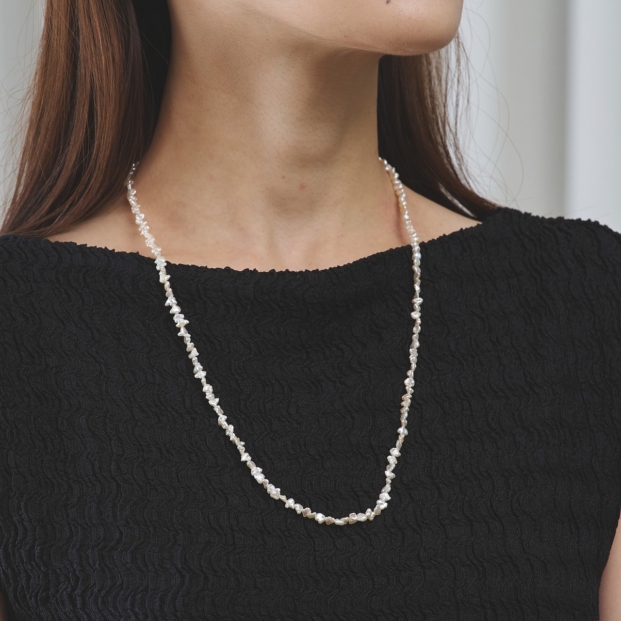 Tia(ティア)　南洋パールホワイト・ケシネックレス