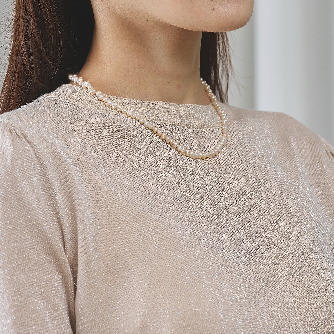 Tara(タラ)　アコヤホワイト・ケシネックレス