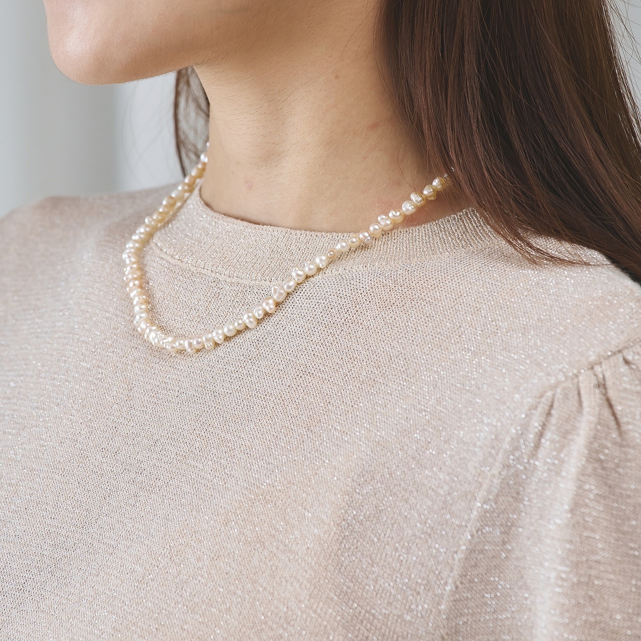 Tara(タラ)　アコヤホワイト・ケシネックレス