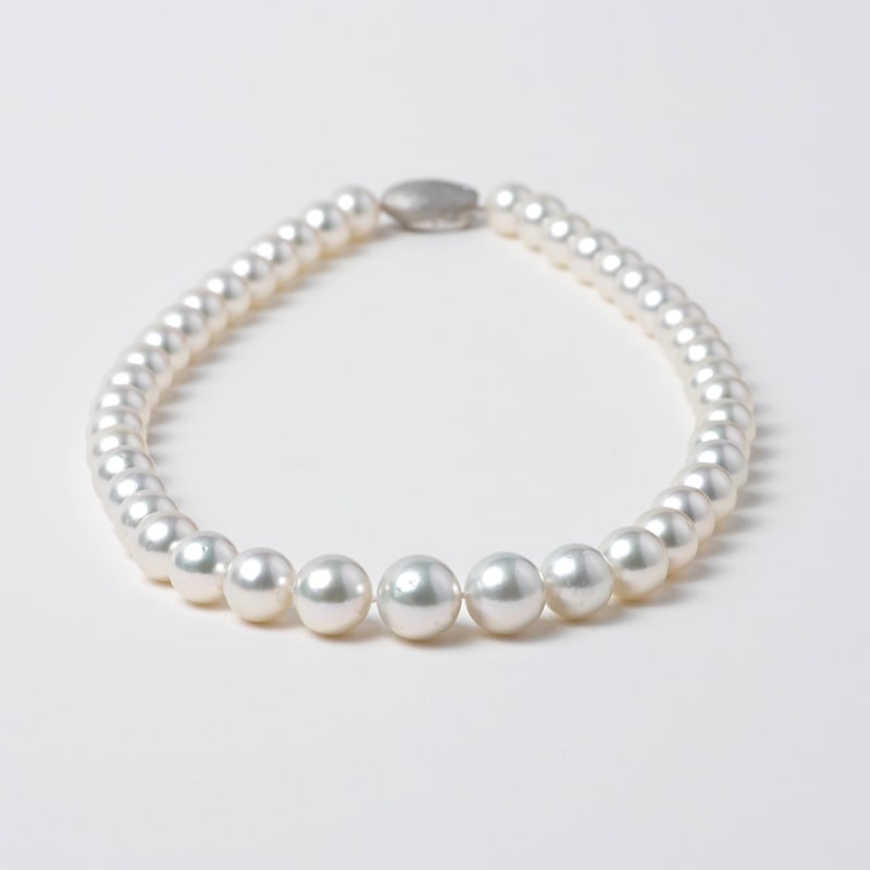 ホワイトパールネックレス 約57cm 真珠 パール ネックレス ハーフチェーン レディース K10YG